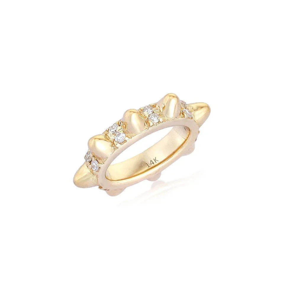 14K Diamond Spike Bead Spacer - Image 3