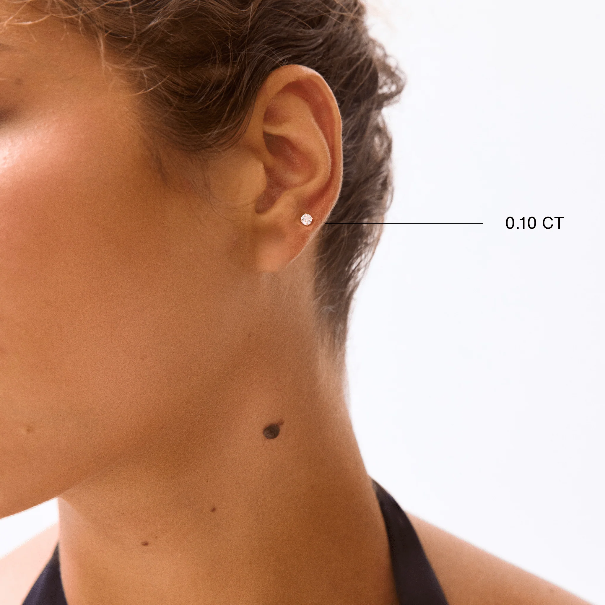 14K Tiny Diamond Studs - Image 5